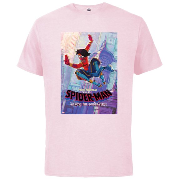Marvel Spider-Man: Across the Spider-Verse Pavitr Poster - Short Sleeve Cotton T-Shirt for Adults - Customized-Soft Pink