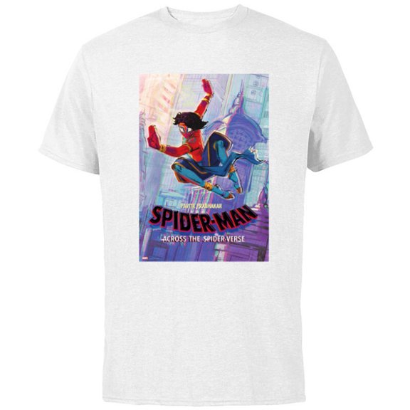 Marvel Spider-Man: Across the Spider-Verse Pavitr Poster - Short Sleeve Cotton T-Shirt for Adults - Customized-White