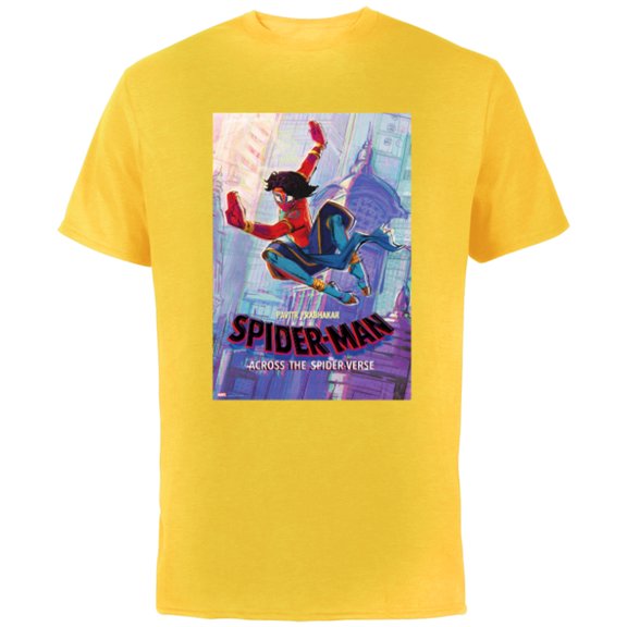 Marvel Spider-Man: Across the Spider-Verse Pavitr Poster - Short Sleeve Cotton T-Shirt for Adults - Customized-Yellow