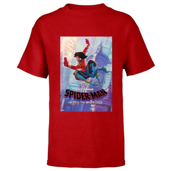 Marvel Spider-Man: Across the Spider-Verse Pavitr Poster - Short Sleeve T-Shirt for Kids - Customized-Red