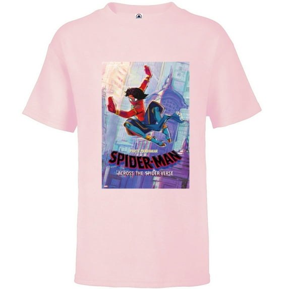 Marvel Spider-Man: Across the Spider-Verse Pavitr Poster - Short Sleeve T-Shirt for Kids - Customized-Soft Pink