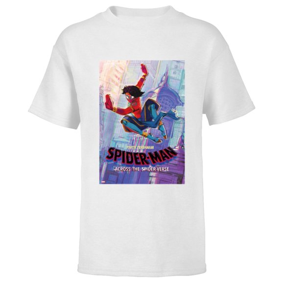 Marvel Spider-Man: Across the Spider-Verse Pavitr Poster - Short Sleeve T-Shirt for Kids - Customized-White