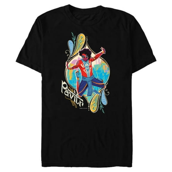 Marvel Spider-Man: Across the Spider-Verse Pavitr Prabhakar - Short Sleeve Blended T-Shirt for Adults - Customized-Black