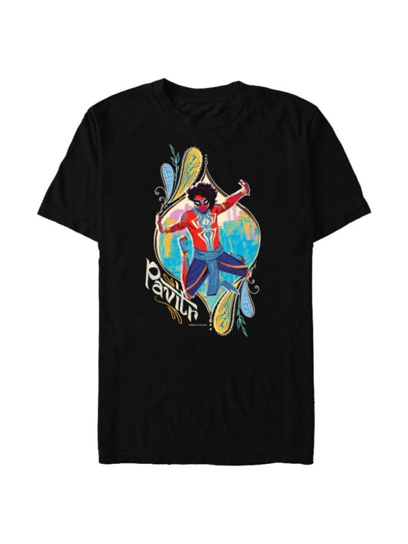 Spider-Man: Across the Spider-Verse Pavitr Prabhakar - Short Sleeve Blended T-Shirt for Adults - Customized-Black