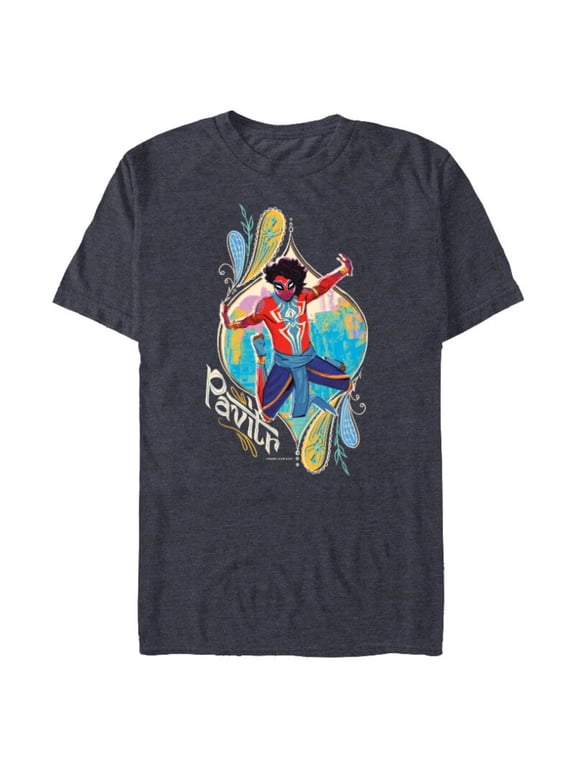 Spider-Man: Across the Spider-Verse Pavitr Prabhakar - Short Sleeve Blended T-Shirt for Adults - Customized-Navy Heather