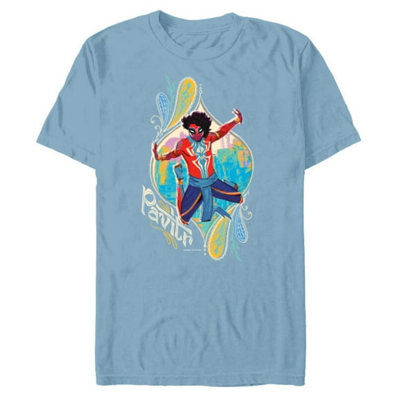 Marvel Spider-Man: Across the Spider-Verse Pavitr Prabhakar - Short Sleeve Blended T-Shirt for Adults - Customized-Ocean Blue
