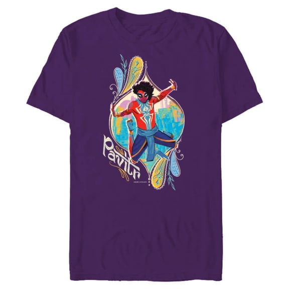 Marvel Spider-Man: Across the Spider-Verse Pavitr Prabhakar - Short Sleeve Blended T-Shirt for Adults - Customized-Purple