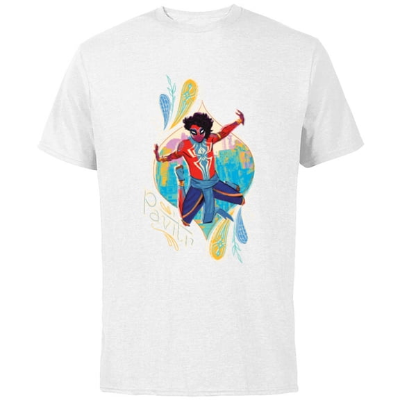 Marvel Spider-Man: Across the Spider-Verse Pavitr Prabhakar - Short Sleeve Cotton T-Shirt for Adults - Customized-White
