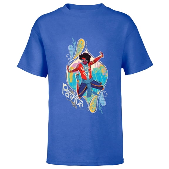 Marvel Spider-Man: Across the Spider-Verse Pavitr Prabhakar - Short Sleeve T-Shirt for Kids - Customized-Royal
