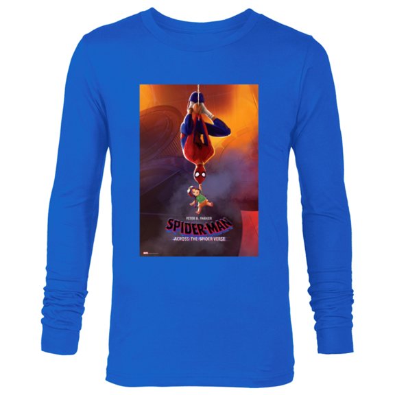 Marvel Spider-Man: Across the Spider-Verse Peter B. Poster - Long Sleeve T-Shirt for Men - Customized-Navy
