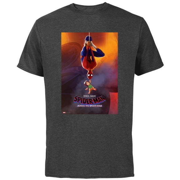 Marvel Spider-Man: Across the Spider-Verse Peter B. Poster - Short Sleeve Cotton T-Shirt for Adults - Customized-Charcoal Heather