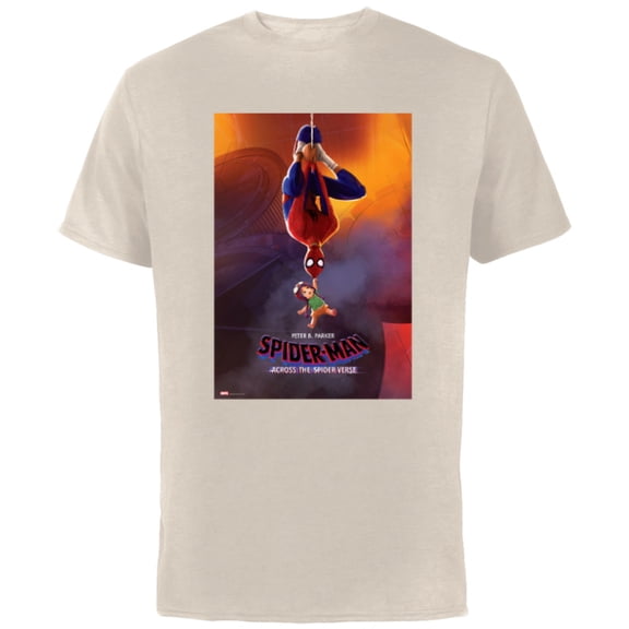 Marvel Spider-Man: Across the Spider-Verse Peter B. Poster - Short Sleeve Cotton T-Shirt for Adults - Customized-Natural