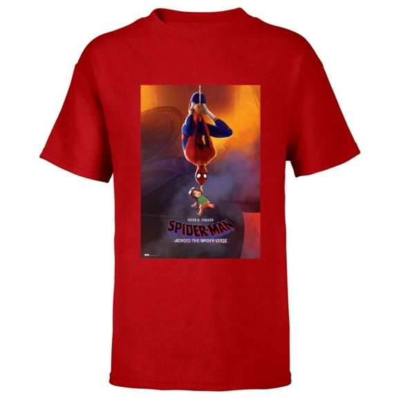 Marvel Spider-Man: Across the Spider-Verse Peter B. Poster - Short Sleeve T-Shirt for Kids - Customized-Red