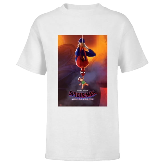 Marvel Spider-Man: Across the Spider-Verse Peter B. Poster - Short Sleeve T-Shirt for Kids - Customized-White