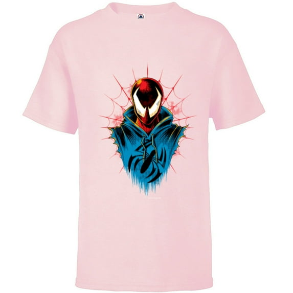 Marvel Spider-Man: Across the Spider-Verse Scarlet Spider - Short Sleeve T-Shirt for Kids - Customized-Soft Pink