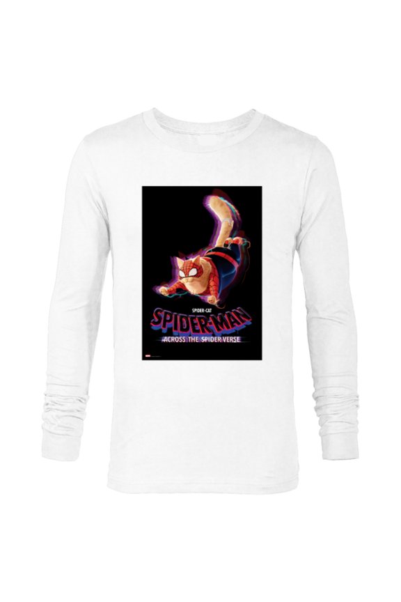 Spider-Man: Across the Spider-Verse Spider-Cat Poster - Long Sleeve T-Shirt for Men - Customized-White