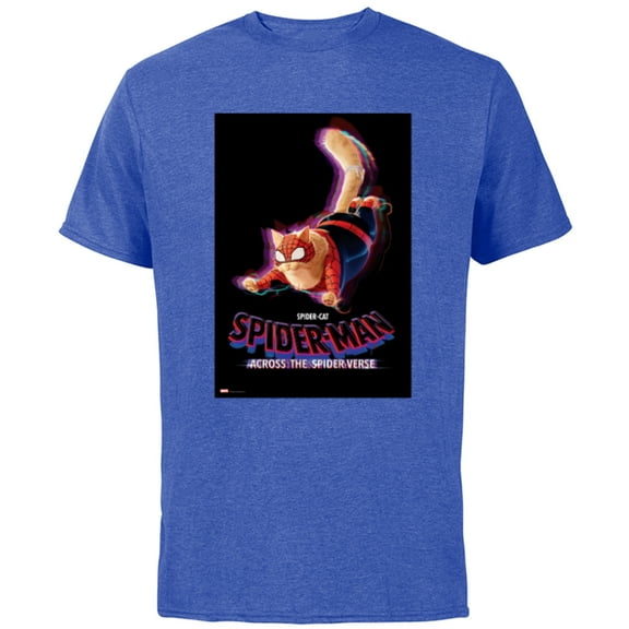 Marvel Spider-Man: Across the Spider-Verse Spider-Cat Poster - Short Sleeve Cotton T-Shirt for Adults - Customized-Royal Heather