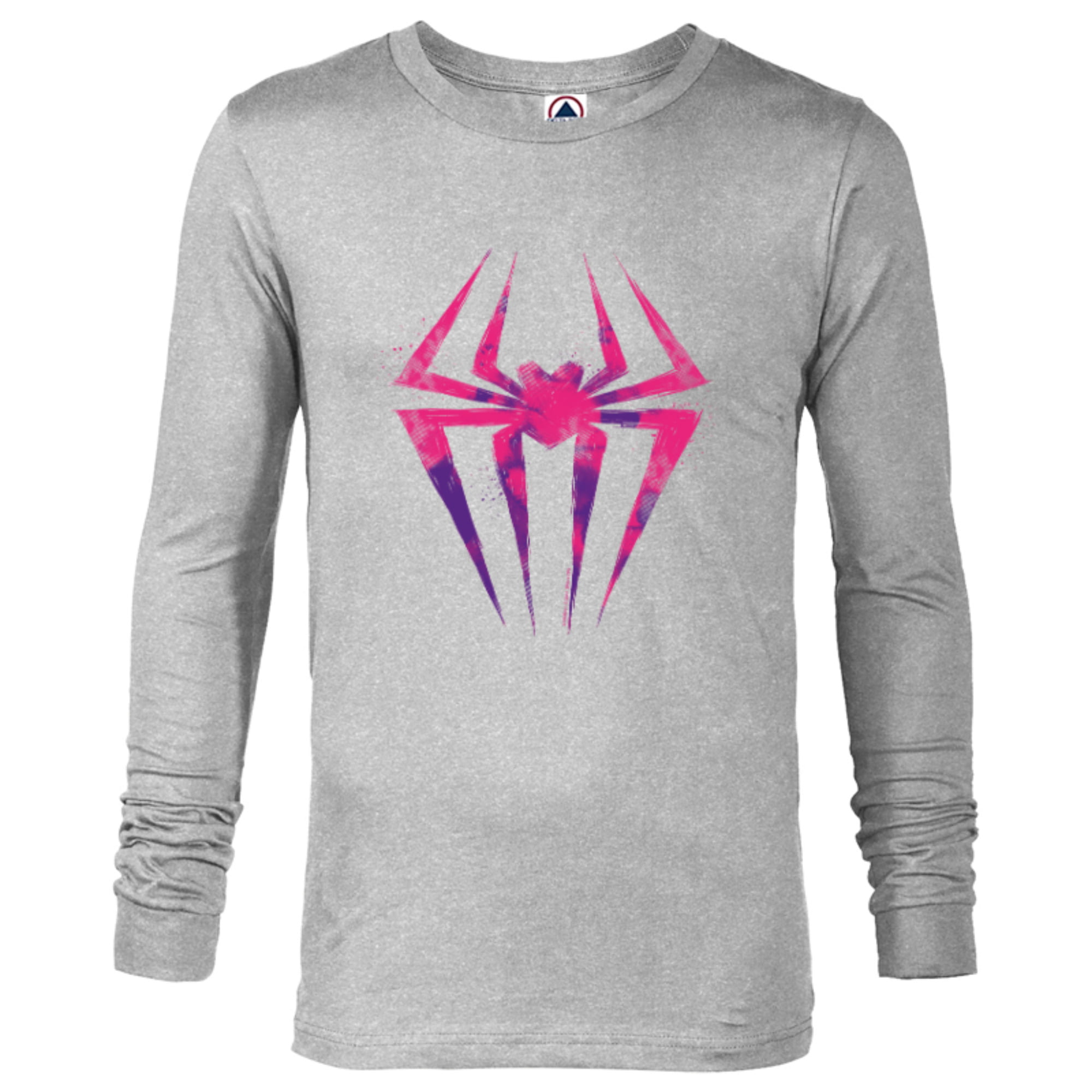 Marvel Spider-Man: Across the Spider-Verse Spider-Gwen Icon - Long Sleeve T- Shirt for Men - Customized-Charcoal Heather