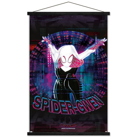 Marvel Spider-Man: Across the Spider-Verse - Spider-Gwen Wall Poster with Magnetic Frame, 22.375" x 34"
