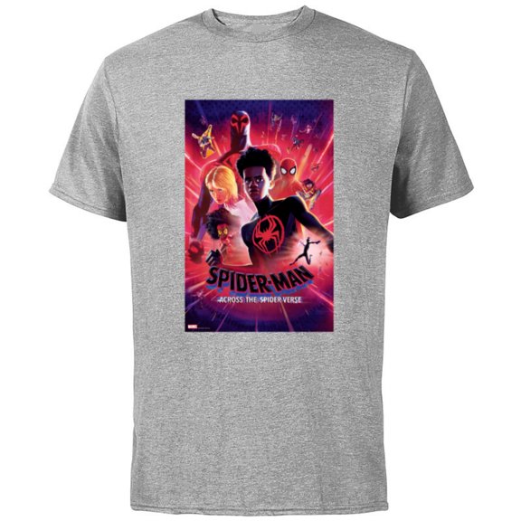 Marvel Spider-Man: Across the Spider-Verse Spider Heroes - Short Sleeve Cotton T-Shirt for Adults - Customized-Athletic Heather