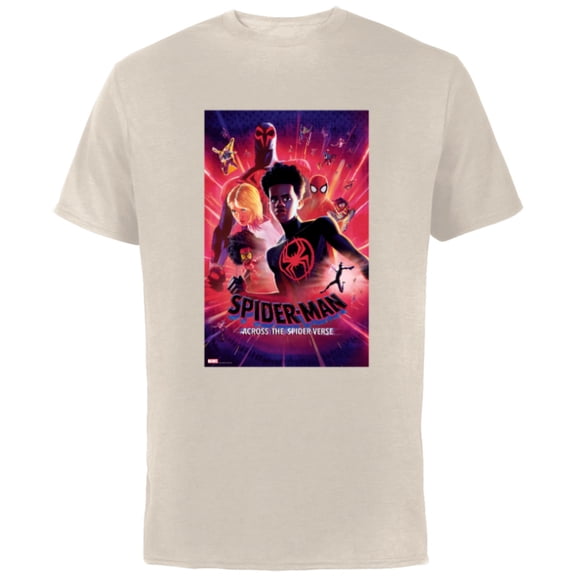 Marvel Spider-Man: Across the Spider-Verse Spider Heroes - Short Sleeve Cotton T-Shirt for Adults - Customized-Natural