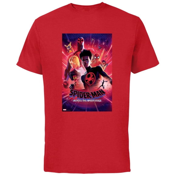 Marvel Spider-Man: Across the Spider-Verse Spider Heroes - Short Sleeve Cotton T-Shirt for Adults - Customized-Red