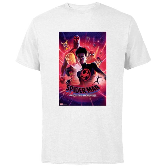 Marvel Spider-Man: Across the Spider-Verse Spider Heroes - Short Sleeve Cotton T-Shirt for Adults - Customized-White