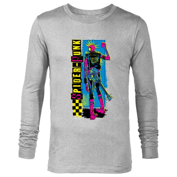 Marvel Spider-Man: Across the Spider-Verse Spider-Punk Away - Long Sleeve T-Shirt for Men - Customized-Athletic Heather