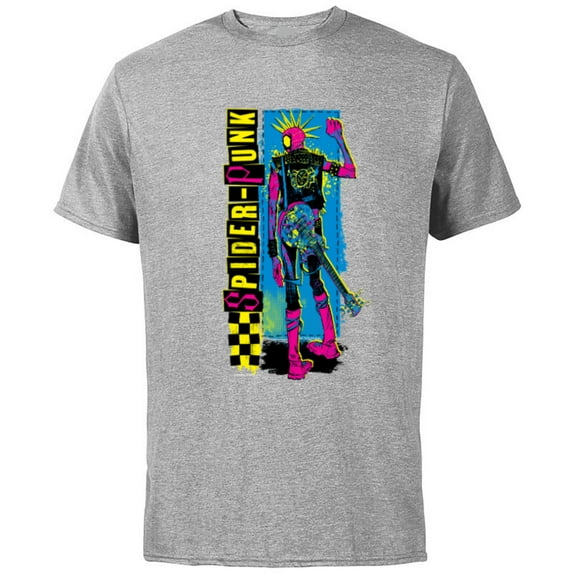 Marvel Spider-Man: Across the Spider-Verse Spider-Punk Away - Short Sleeve Cotton T-Shirt for Adults - Customized-Athletic Heather