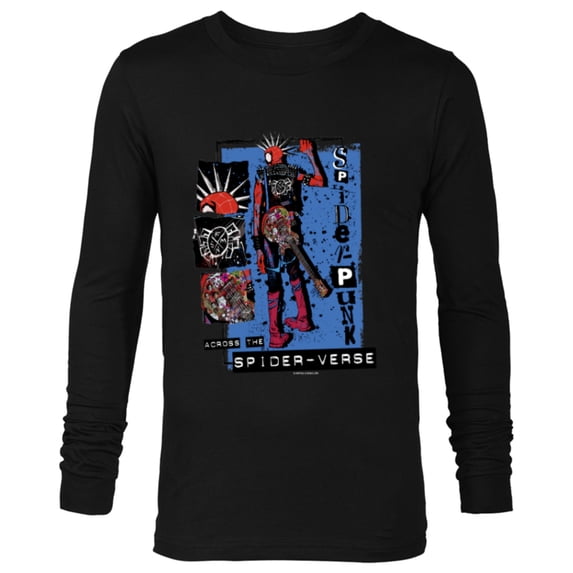 Marvel Spider-Man: Across the Spider-Verse Spider-Punk Back - Long Sleeve T-Shirt for Men - Customized-Black