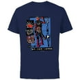 thumbnail image 1 of Marvel Spider-Man: Across the Spider-Verse Spider-Punk Back - Short Sleeve Cotton T-Shirt for Adults - Customized-Navy, 1 of 5