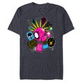 thumbnail image 1 of Marvel Spider-Man: Across the Spider-Verse Spider-Punk Head - Short Sleeve Blended T-Shirt for Adults - Customized-Navy Heather, 1 of 5