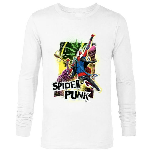Marvel Spider-Man: Across the Spider-Verse Spider-Punk Pose - Long Sleeve T-Shirt for Men - Customized-White