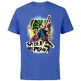 thumbnail image 1 of Marvel Spider-Man: Across the Spider-Verse Spider-Punk Pose - Short Sleeve Cotton T-Shirt for Adults - Customized-Royal Heather, 1 of 5