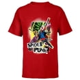 thumbnail image 1 of Marvel Spider-Man: Across the Spider-Verse Spider-Punk Pose - Short Sleeve T-Shirt for Kids - Customized-Red, 1 of 5