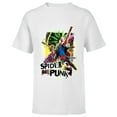 thumbnail image 1 of Marvel Spider-Man: Across the Spider-Verse Spider-Punk Pose - Short Sleeve T-Shirt for Kids - Customized-White, 1 of 5
