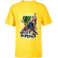 thumbnail image 1 of Marvel Spider-Man: Across the Spider-Verse Spider-Punk Pose - Short Sleeve T-Shirt for Kids - Customized-Yellow, 1 of 5