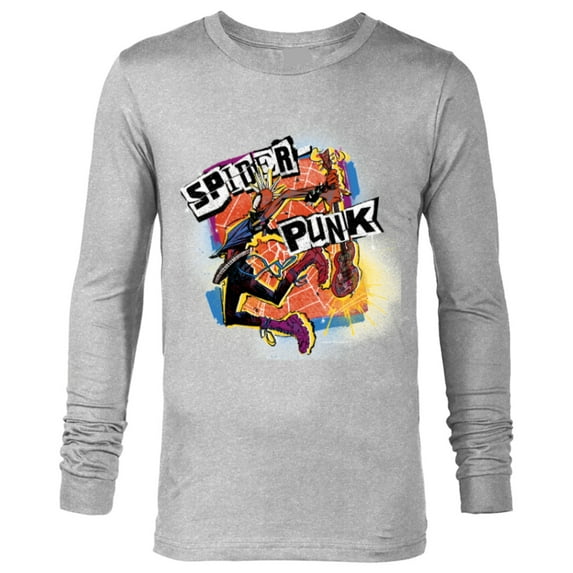 Marvel Spider-Man: Across the Spider-Verse Spider-Punk Smash - Long Sleeve T-Shirt for Men - Customized-Athletic Heather