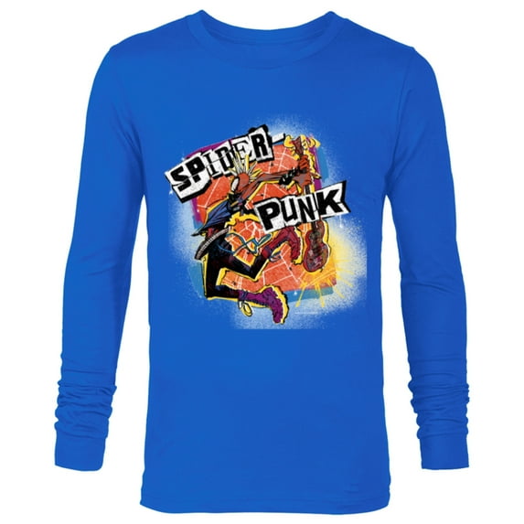 Marvel Spider-Man: Across the Spider-Verse Spider-Punk Smash - Long Sleeve T-Shirt for Men - Customized-Navy