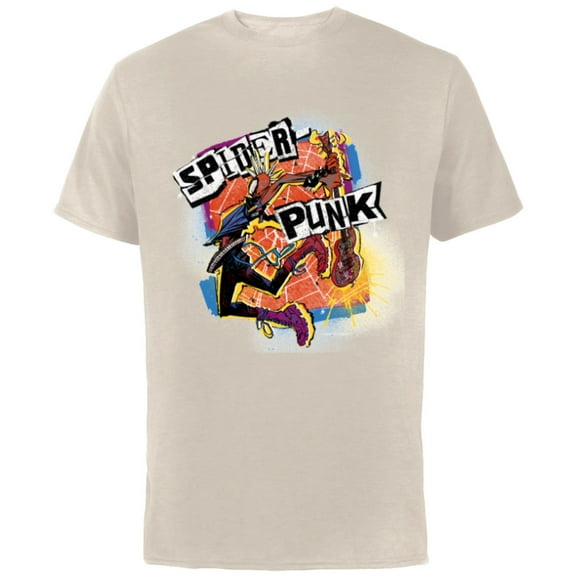 Marvel Spider-Man: Across the Spider-Verse Spider-Punk Smash - Short Sleeve Cotton T-Shirt for Adults - Customized-Natural