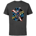 thumbnail image 1 of Marvel Spider-Man: Across the Spider-Verse Spider-Punk Web - Short Sleeve Cotton T-Shirt for Adults - Customized-Charcoal Heather, 1 of 5