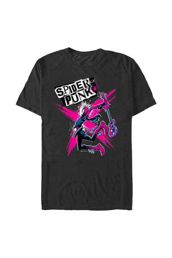 Spider-Man: Across the Spider-Verse Spider-Punk X - Short Sleeve Blended T-Shirt for Adults - Customized-Dark Heather