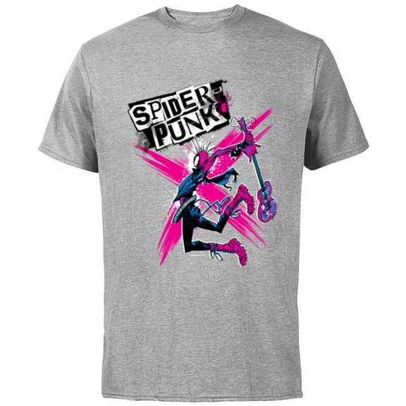 Marvel Spider-Man: Across the Spider-Verse Spider-Punk X - Short Sleeve Cotton T-Shirt for Adults - Customized-Athletic Heather