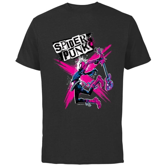 Marvel Spider-Man: Across the Spider-Verse Spider-Punk X - Short Sleeve Cotton T-Shirt for Adults - Customized-Black