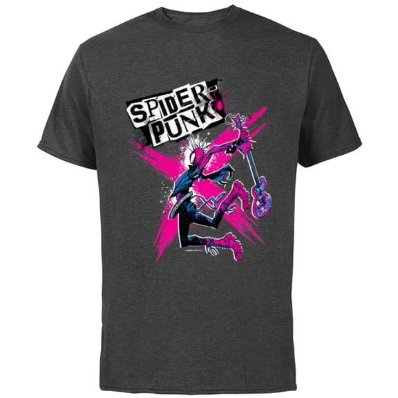 Marvel Spider-Man: Across the Spider-Verse Spider-Punk X - Short Sleeve Cotton T-Shirt for Adults - Customized-Charcoal