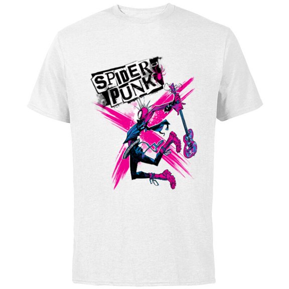 Marvel Spider-Man: Across the Spider-Verse Spider-Punk X - Short Sleeve Cotton T-Shirt for Adults - Customized-White