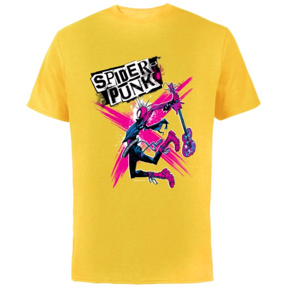 Marvel Spider-Man: Across the Spider-Verse Spider-Punk X - Short Sleeve Cotton T-Shirt for Adults - Customized-Yellow
