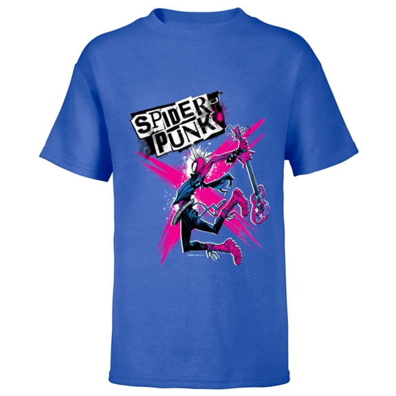Marvel Spider-Man: Across the Spider-Verse Spider-Punk X - Short Sleeve T-Shirt for Kids - Customized-Royal