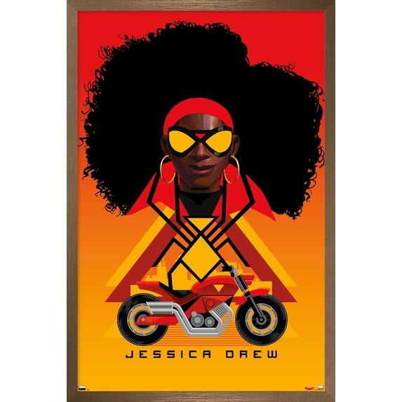 Marvel Spider-Man: Across the Spider-Verse - Spider-Woman Wall Poster, 14.725" x 22.375" Framed