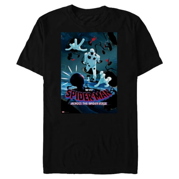 Marvel Spider-Man: Across the Spider-Verse The Spot Poster - Short Sleeve Blended T-Shirt for Adults - Customized-Black